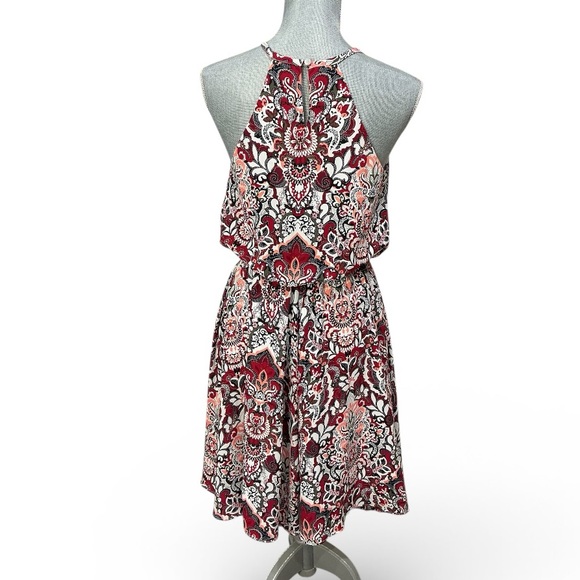 Banana Republic Red Floral Halter-Style Dress - Picture 7 of 10